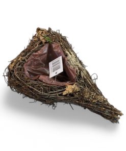 Gravpynt. Naturhjerte med bark. 22 cm.