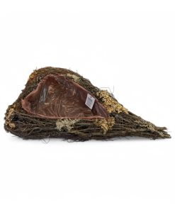 Gravpynt. Stort naturhjerte med bark. 45 cm.