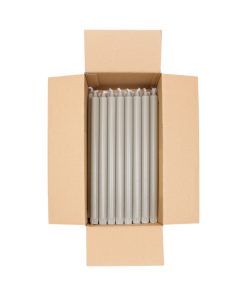 Kronelys, GRÅ, 35 cm., 100% ren stearin (24 stk.)