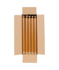 Kronelys, NOUGAT BRUN, 29 cm., 100% ren stearin (20 stk.)