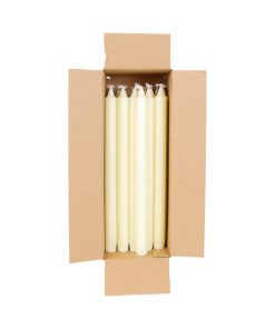 Kronelys, CHAMPAGNE, 30 cm., 100% ren stearin (20 stk.)