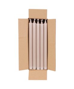 Kronelys, KHAKI, 29 cm., 100% stearin (20 stk.)