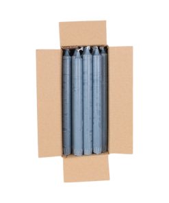 Tafelkerze, PETROLEUM marmoriert, 24 cm., 100% reines Stearin (18 Stk.)