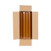 Kronelys m/flad top, KAMEL BRUN, 24 cm., 100% ren stearin (18 stk.)