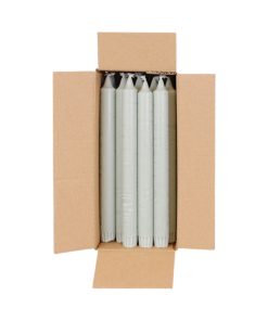 Kronelys, EUKALYPTUS marmoreret, 24 cm., 100% ren stearin (18 stk.)