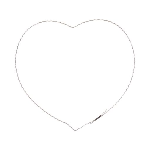 Metallhjerte, metallring som hjerte, 20 cm. høy