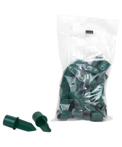 Lysholder, diamenter 2 cm. Grøn plastik, 24 stk.