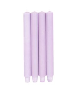 Jættelys, LAVENDEL LILLA, 29 x 3 cm. (2,2 cm.), 100% ren stearin (4 stk.)
