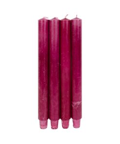 Jættelys, VIOLET, 30 x 3 cm. (2,2 cm.), 100% ren stearin (4 stk.)