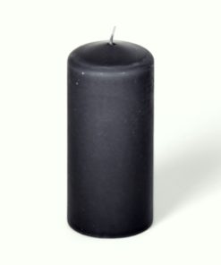 Bloklys SORT 5,8 x 13 cm. Ren stearin i Halloweenfarver