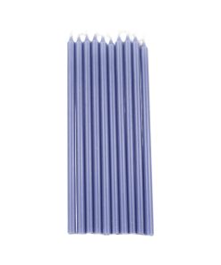 Kertelys, blå, 1,2 x 30 cm, 100% ren stearin (10 stk.)