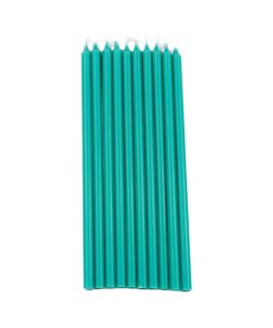 Tafelkerze, seegrün, 1,2 x 30 cm, 100% reines Stearin (10 Stk.)