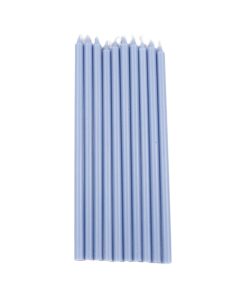 Kertelys, himmelblå, 1,2 x 30 cm, 100% ren stearin (10 stk.)