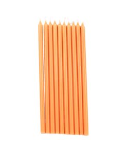 Kertelys, karrygul, 1,2 x 30 cm, 100% ren stearin (10 stk.)