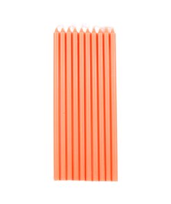 Kertelys, dusty orange, 1,2 x 30 cm, 100% ren stearin (10 stk.)