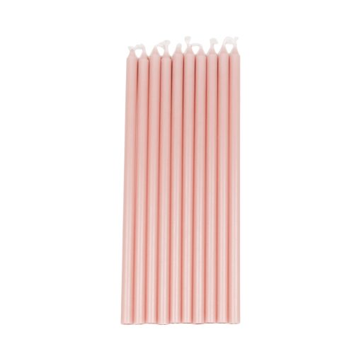 Kertelys, lys gammel rosa, 1,2 x 30 cm., 100% stearin (10 stk.)