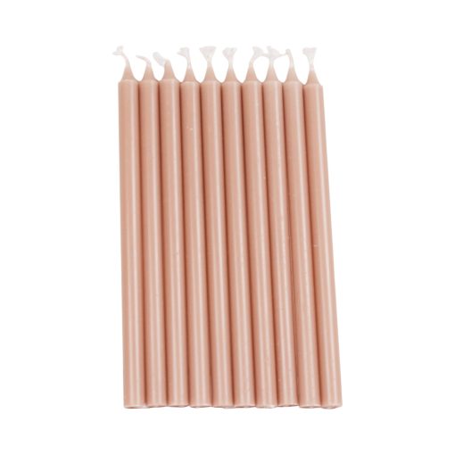 Kertelys, lys nude, 1,2 x 20 cm., 100% stearin (10 stk.)