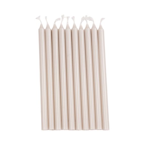 Kertelys, lys beige, 1,2 x 20 cm., 100% stearin (10 stk.)