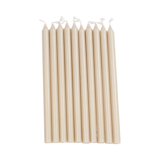 Kertelys, beige, 1,2 x 20 cm., 100% stearin (10 stk.)