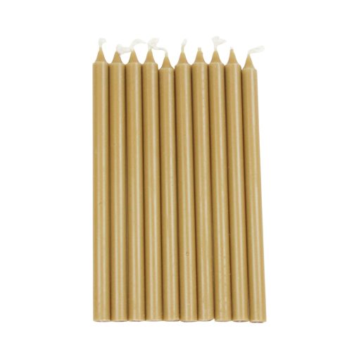 Kertelys, antikk bronse, 1,2 x 20 cm., 100% stearin (10 stk.)