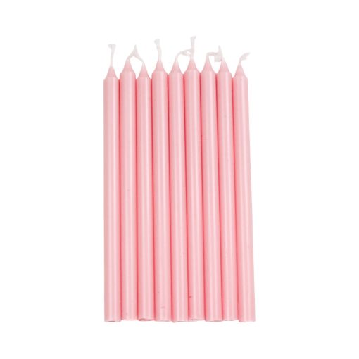 Kertelys, rosa, 1,2 x 20 cm., 100% stearin (10 stk.)