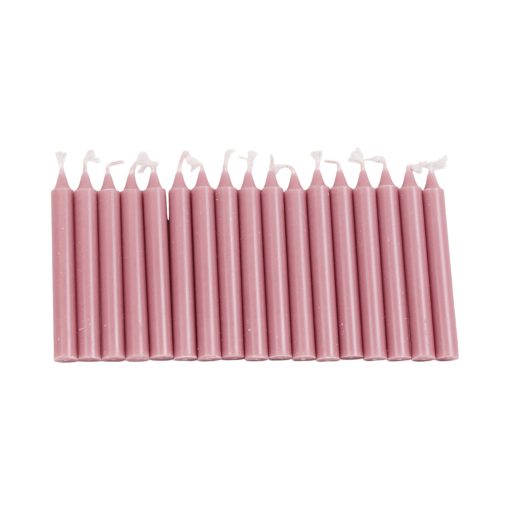 Kertelys, gammel rosa, 1,2 x 10 cm., 100% stearin (16 stk.)