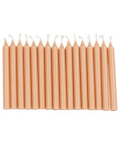 Tafelkerze, helles Karamell, 1,2 x 12 cm, 100% reines Stearin (16 Stk.)