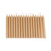 Tafelkerze, sandbraun, 1,2 x 12 cm, 100% reines Stearin (16 Stk.)
