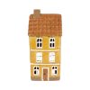 Keramikhaus für Teelichter, gelbes Hochhaus