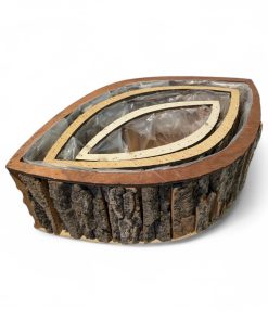 Alternative view of Oval kurv med plastik. 22,5 x 10,5 cm. Til dekorationer