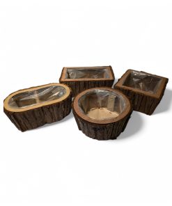 Alternative view of Kurv, oval skjuler i naturbark. 15 x 25 cm.