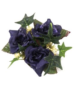 Lichterkranz, rosa, dunkelblau, 10 cm