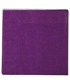 Ensfarvede FROKOST servietter MØRKE LILLA 20 stk. 3/lags 33 x 33 cm.