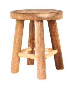 Hocker, Teakholz, 15 x 17,5 cm
