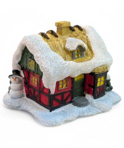 Alternative view of Fachwerk-Weihnachtshaus. Blaue Tür. 7 cm.