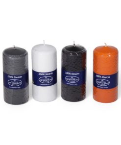 Alternative view of Bloklys SORT 5,8 x 13 cm. Ren stearin i Halloweenfarver