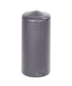 Bloklys GRÅ 5,8 x 13 cm. Ren stearin i Halloweenfarver