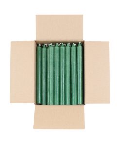 48 styk grønne farvede stagelys på 25 centimeter