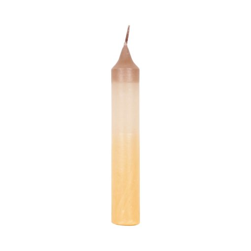 Stakelys 3-farget multifarget, sand/kremfarget/gul. 15 cm.
