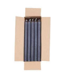 Rustikk stakelys, DYPHAVS BLÅ, 28 cm. (20 stk.)