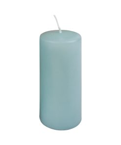 Blockkerze, grau-grüne Mistel, 5,8 x 11,5 cm