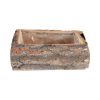 Pflanzentopf aus Zedernholz mit Plastikeinsatz, 23 x 14 x 8 cm,
