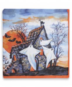 Servietter til Halloween med spøgelser, flagermus og ruin (20 stk.)