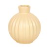 Vase mit Rillen, gelb, 8 cm hoch