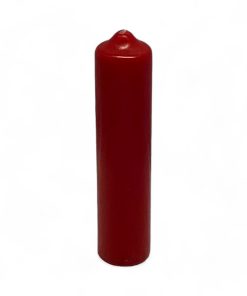 Rote Blockkerze Durchmesser 4 cm. Höhe 18 cm. Schöne Kerze