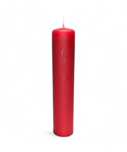 Blockkerze rote Stearinkerze. Passt zu Piet Hein Kerzenhaltern. Misst 5 x 25 cm.