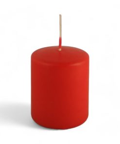 Blockkerzen, rote Kerzen, Durchmesser 6 cm. Höhe 8 cm.