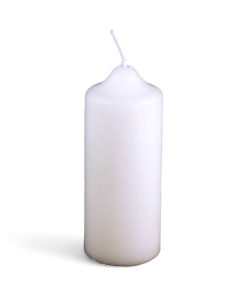 Stearinlys hvid 4 x 10 cm. - billige bloklys til adventskrans