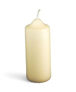 Råhvid bloklys 4 x 10 cm. Stearinlys til advent og fyrfadsstager