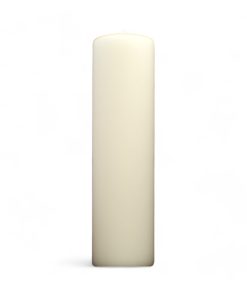 Elfenbeinfarbene Blockkerze 8 x 30 cm. RIESIGE Kerze mit langer Brenndauer
